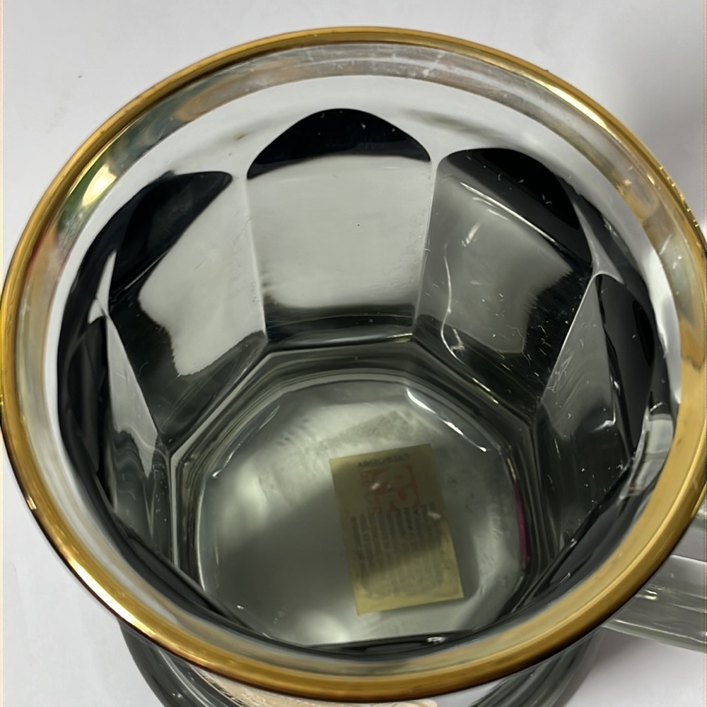 Vintage Ronald Reagan Presidential Seal Mug Signature Smoked Color‎ Glass - Picture 4 of 5
